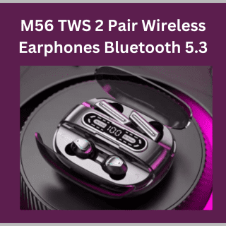 M56 TWS 2 Pair Wireless Earphones Bluetooth 5.3