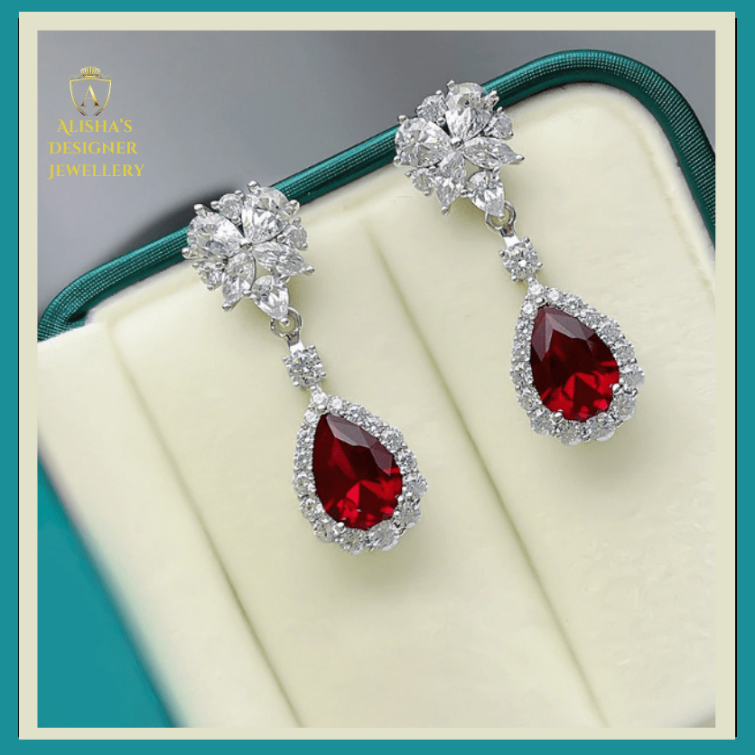 Pear Red Cubic Zirconia