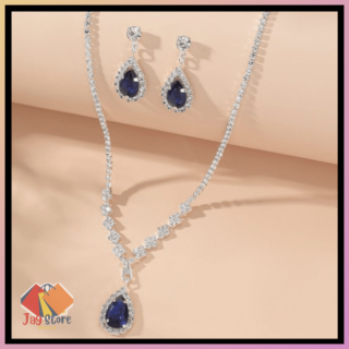 Blue Crystal Stone Denpent Necklace