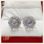 Cubic-Zirconia-Flower-Stud