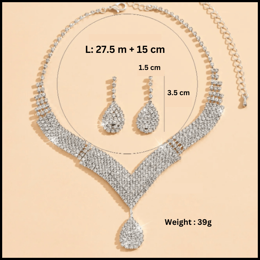 3pcs fashionable rhinestones, necklaces, sets