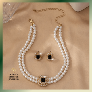 Double-Row Faux Pearl Necklace