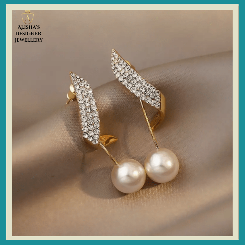 Elegant Faux Pearl Dangle Earrings