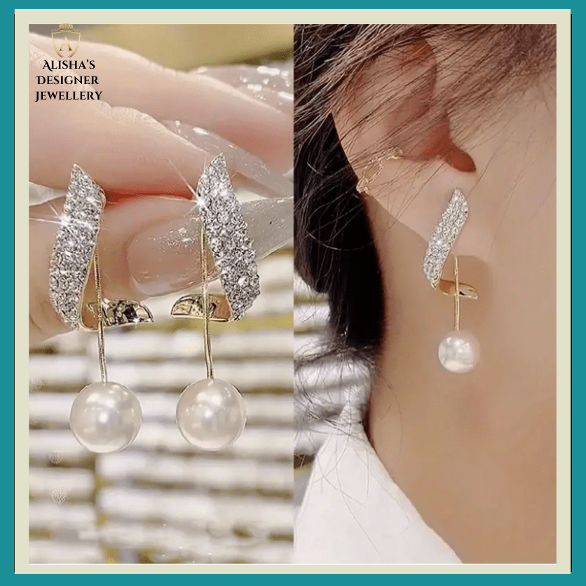 Elegant Faux Pearl Dangle Earrings