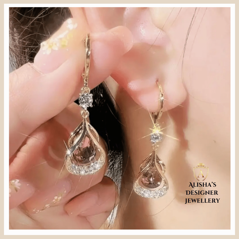 Bohemian Water Drop Shiny High-end Fashion Earrings