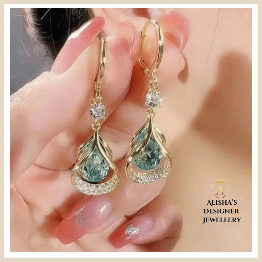 Bohemian Water Drop Shiny High-end Fashion Earrings