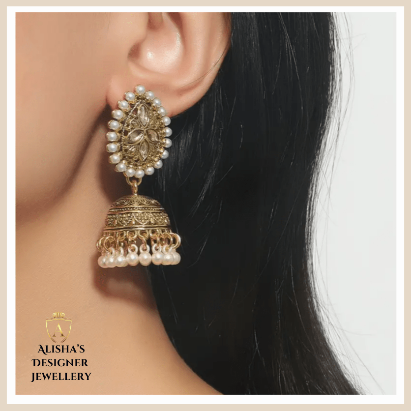 Bollywood Drop Earrings Retro Flower & Lantern Design