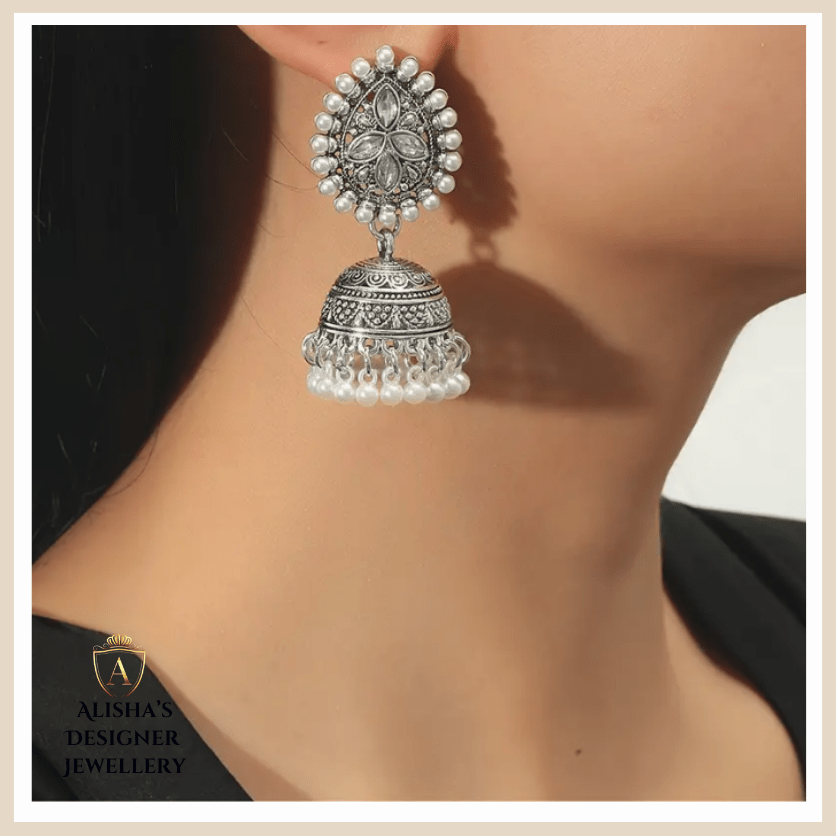 Bollywood Drop Earrings Retro Flower & Lantern Design